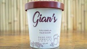 Frozen Gian's Ice Cream - Vanilla Tofu Palm Sugar - Taho (Dairy Free) 475ml